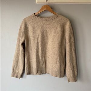 Goodthreads Lambswool Sweater Beige Knit Medium Unisex Minimalist